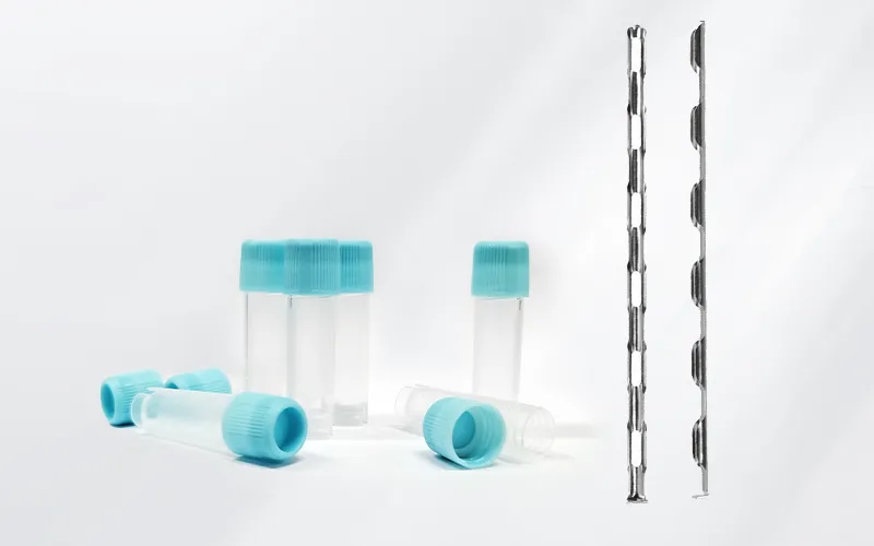 冻存管与冻存夹条组合