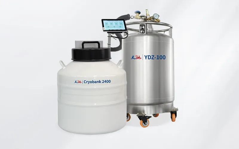 用自增压液氮罐为Cryobank智能液氮罐补液